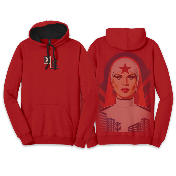 Our Mother in Red Hoodie