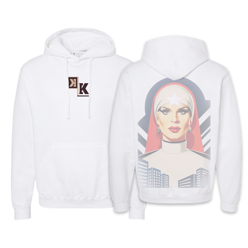 Our Mother In White Hoodie